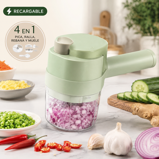 ¡No Pierdas Más Tiempo Picando! Cortador Eléctrico 4 en 1 Cocina Lista™